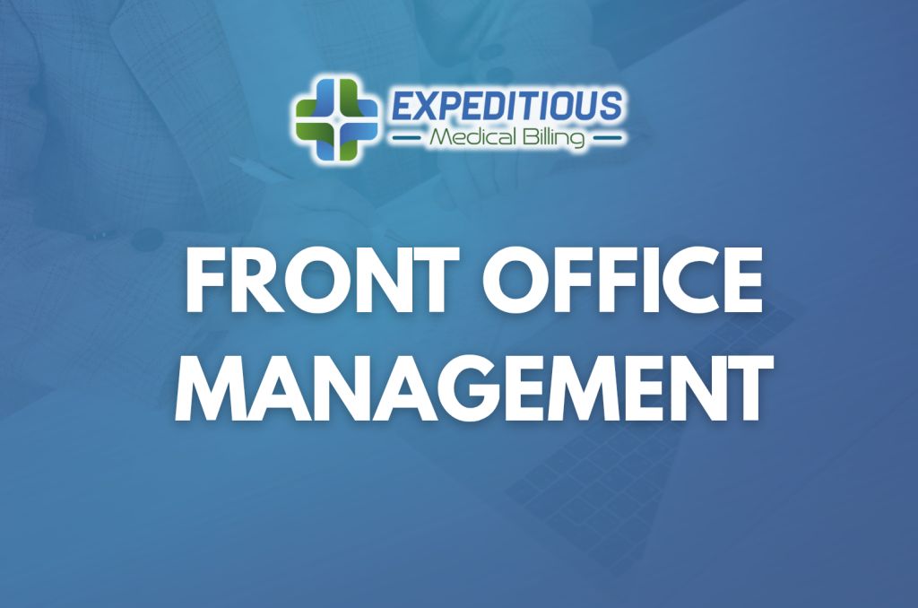 Front office management service team at work